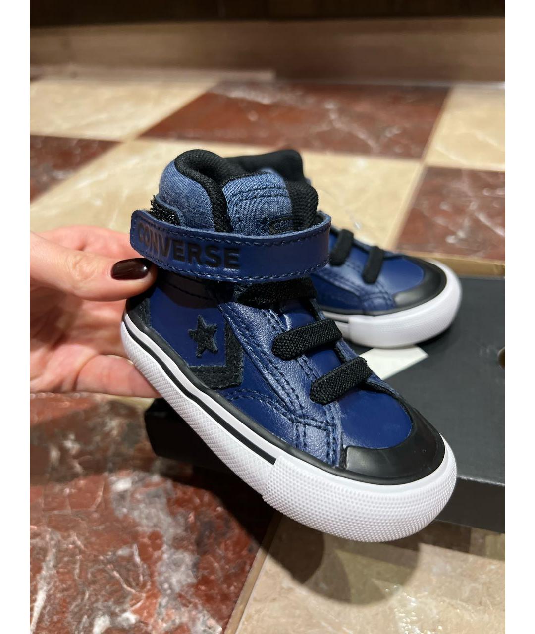 CONVERSE Синие кожаные кеды, фото 8