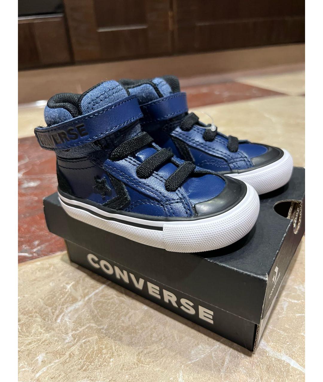CONVERSE Синие кожаные кеды, фото 7