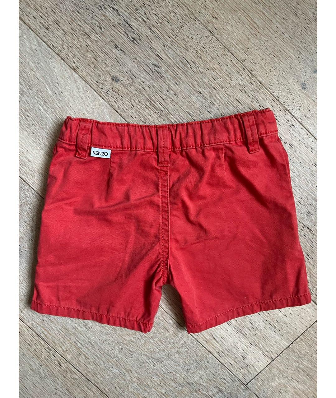 KENZO KIDS Коралловые хлопковые брюки и шорты, фото 2