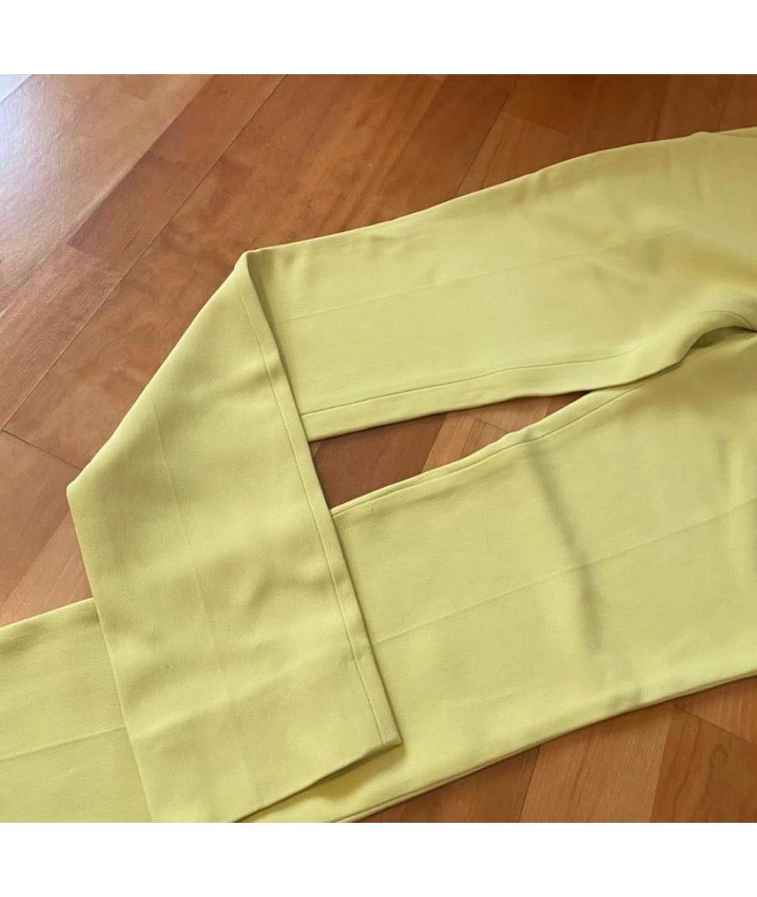 GUCCI Желтые полиэстеровые брюки узкие, фото 5