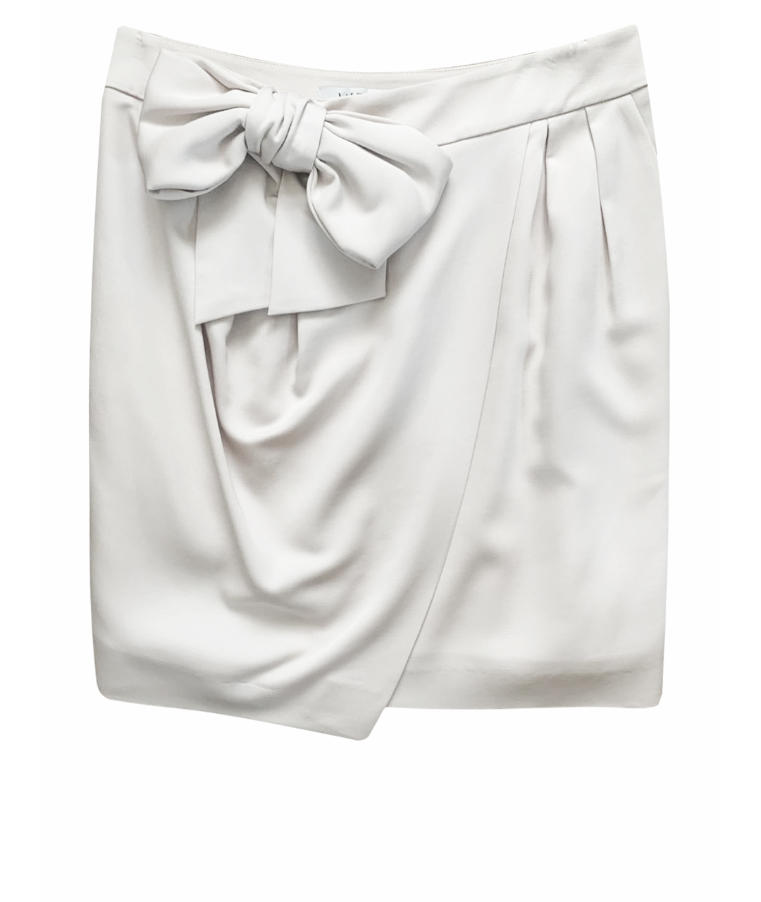 VALENTINO ROMA Бежевая шелковая юбка миди, фото 1