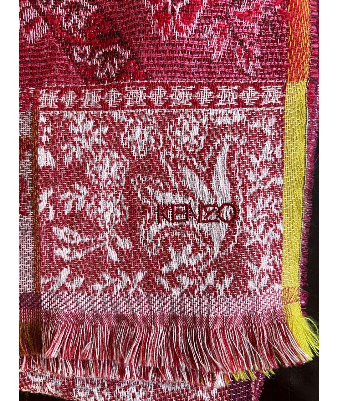 KENZO Мульти шерстяной шарф, фото 3