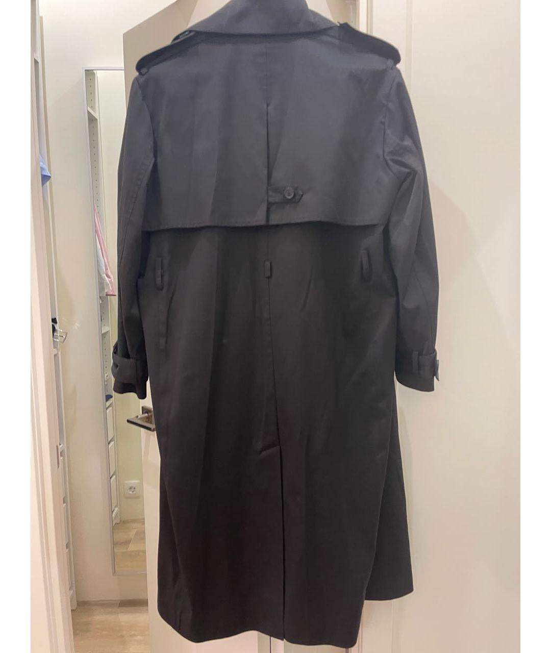 HUGO BOSS Черный хлопко-эластановый тренч/плащ, фото 2