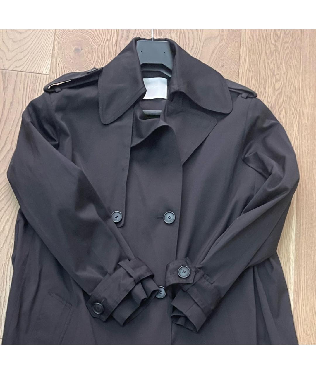 HUGO BOSS Черный хлопко-эластановый тренч/плащ, фото 4