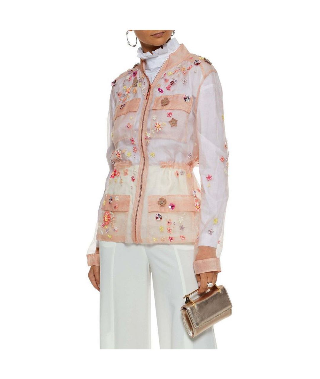 ELIE TAHARI Розовый шелковый жакет/пиджак, фото 4