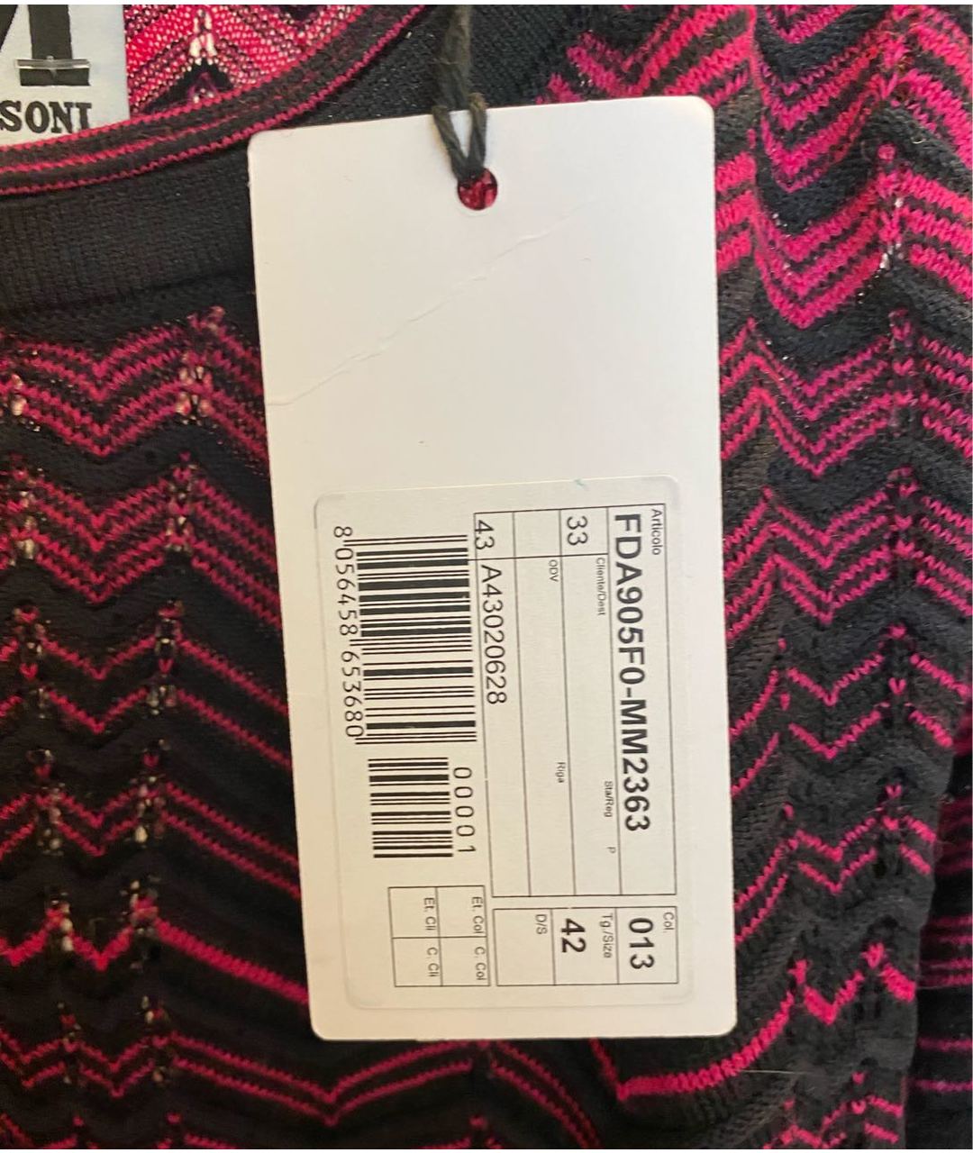 M MISSONI Розовый хлопко-эластановый джемпер / свитер, фото 5