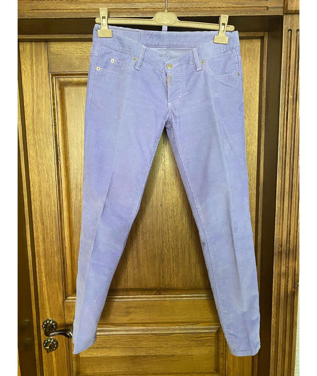 DSQUARED2 Фиолетовые брюки узкие, фото 5