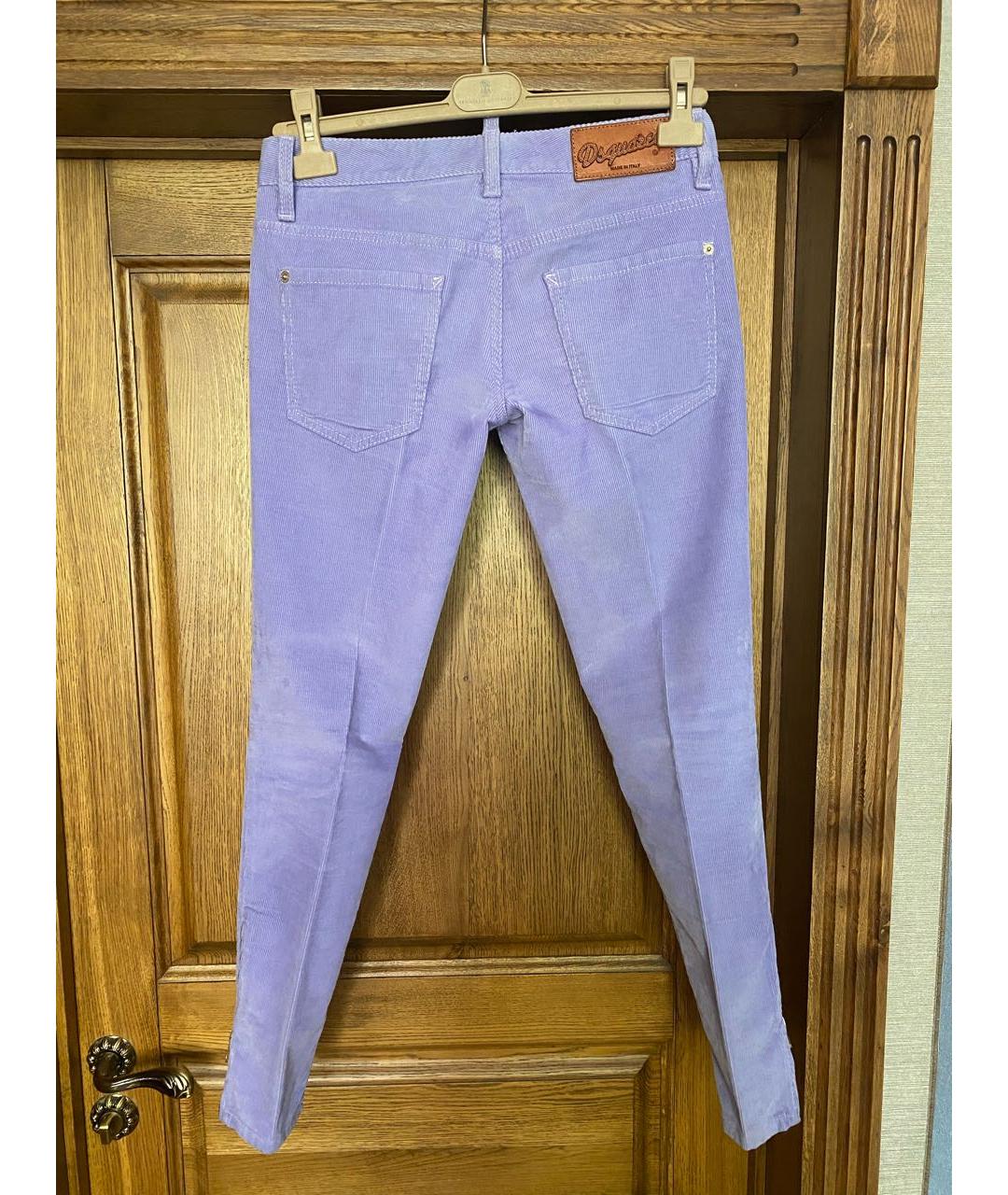 DSQUARED2 Фиолетовые брюки узкие, фото 2