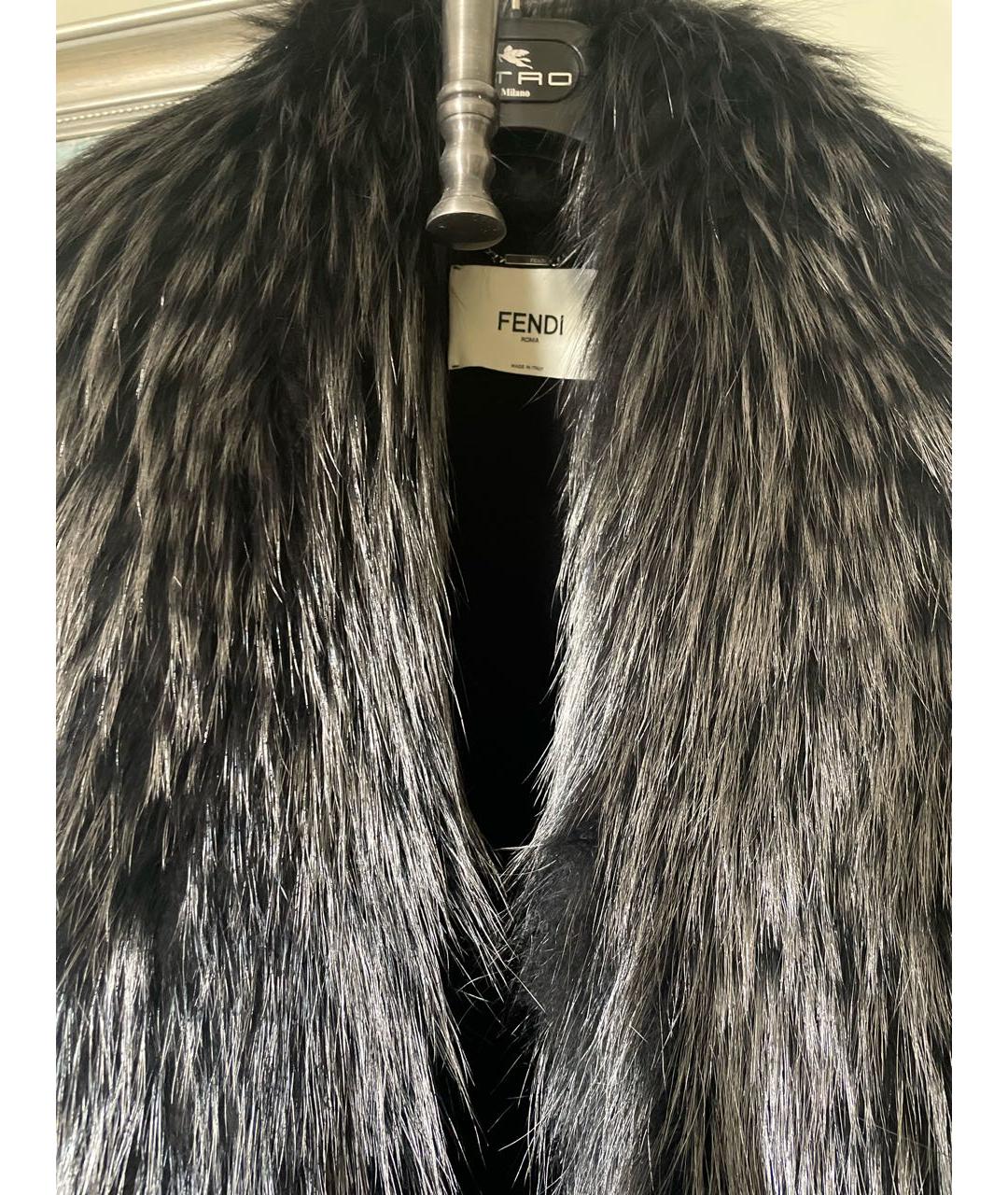 FENDI Черное кашемировое пальто, фото 3