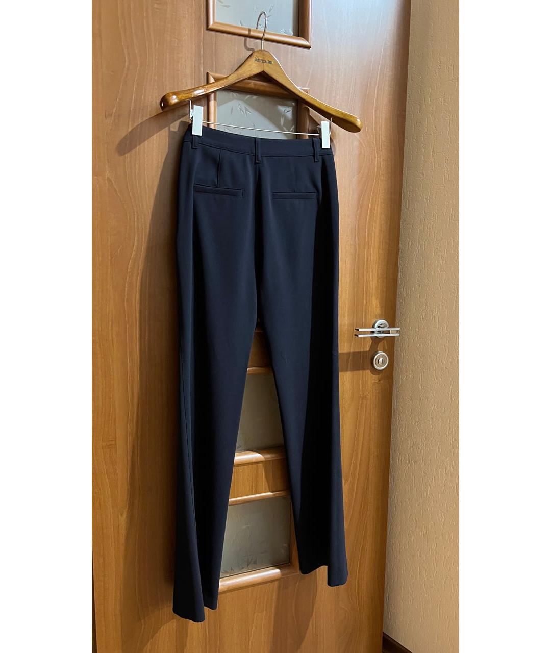 MARC CAIN Темно-синие полиэстеровые брюки узкие, фото 2