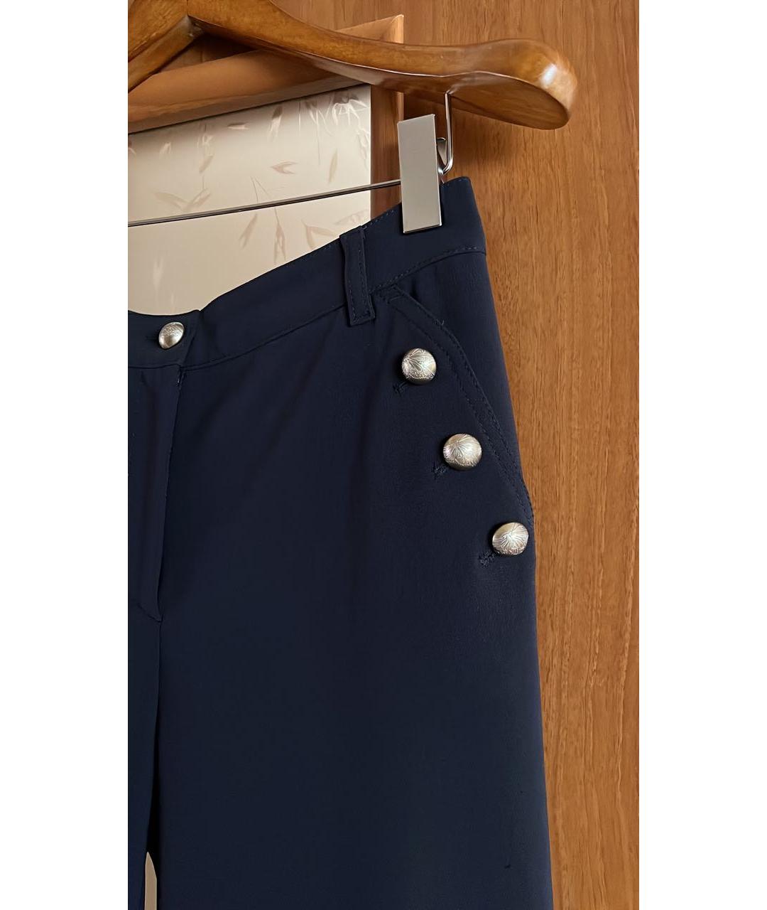 MARC CAIN Темно-синие полиэстеровые брюки узкие, фото 4