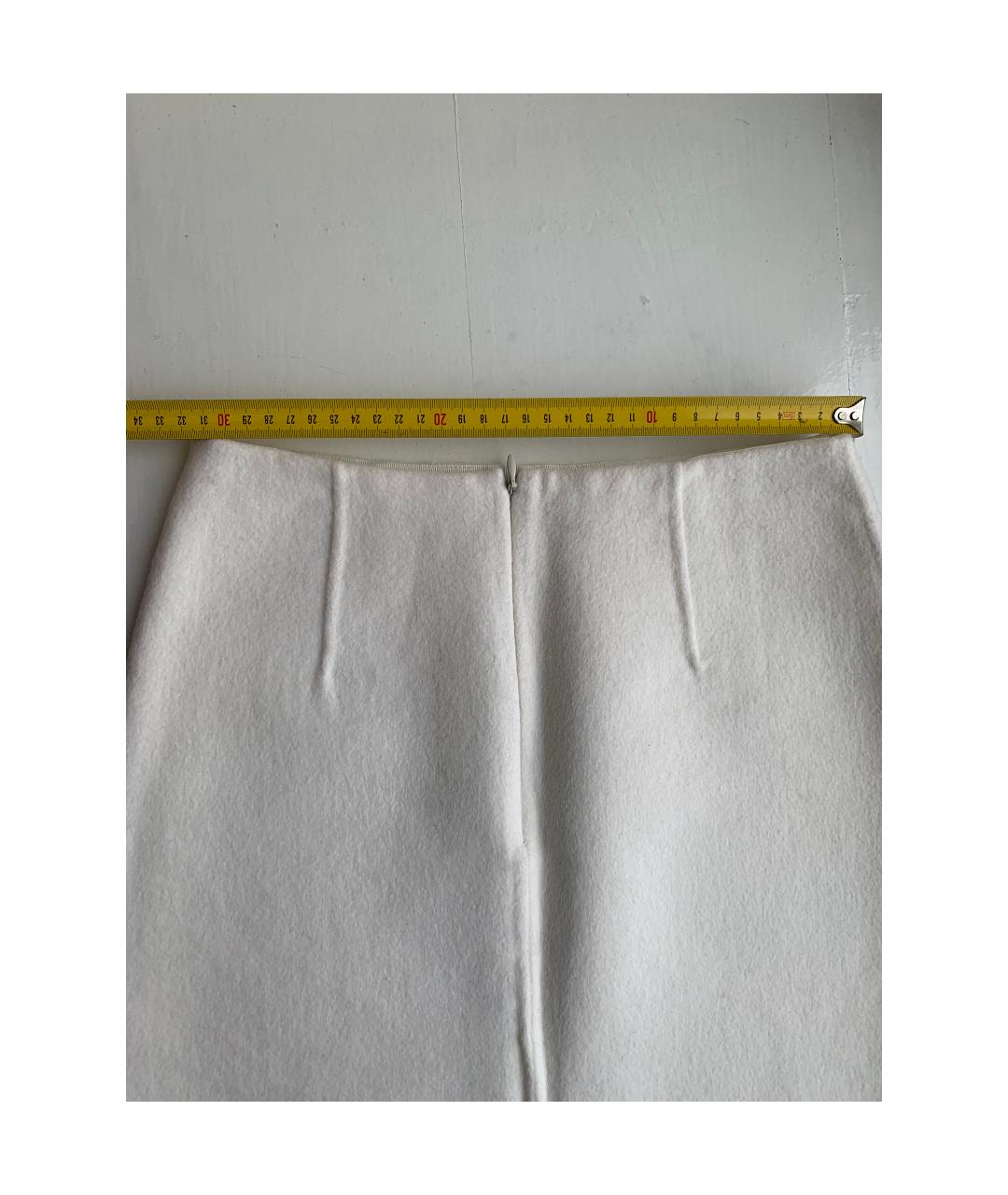 MICHAEL KORS Белая шерстяная юбка мини, фото 5