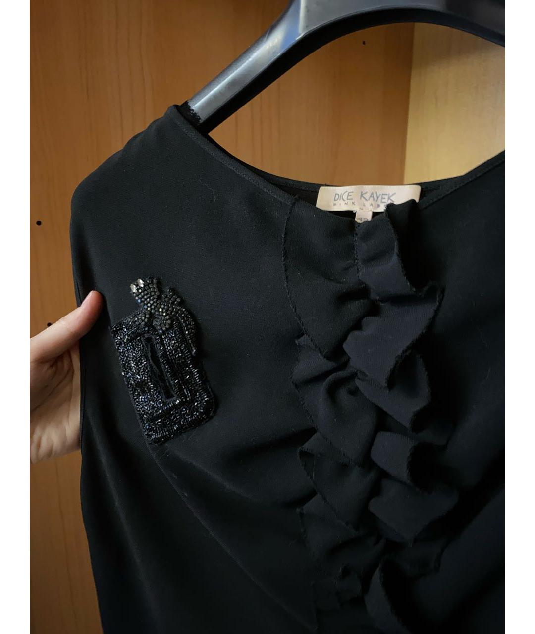 DICE KAYEK Черное полиэстеровое повседневное платье, фото 4
