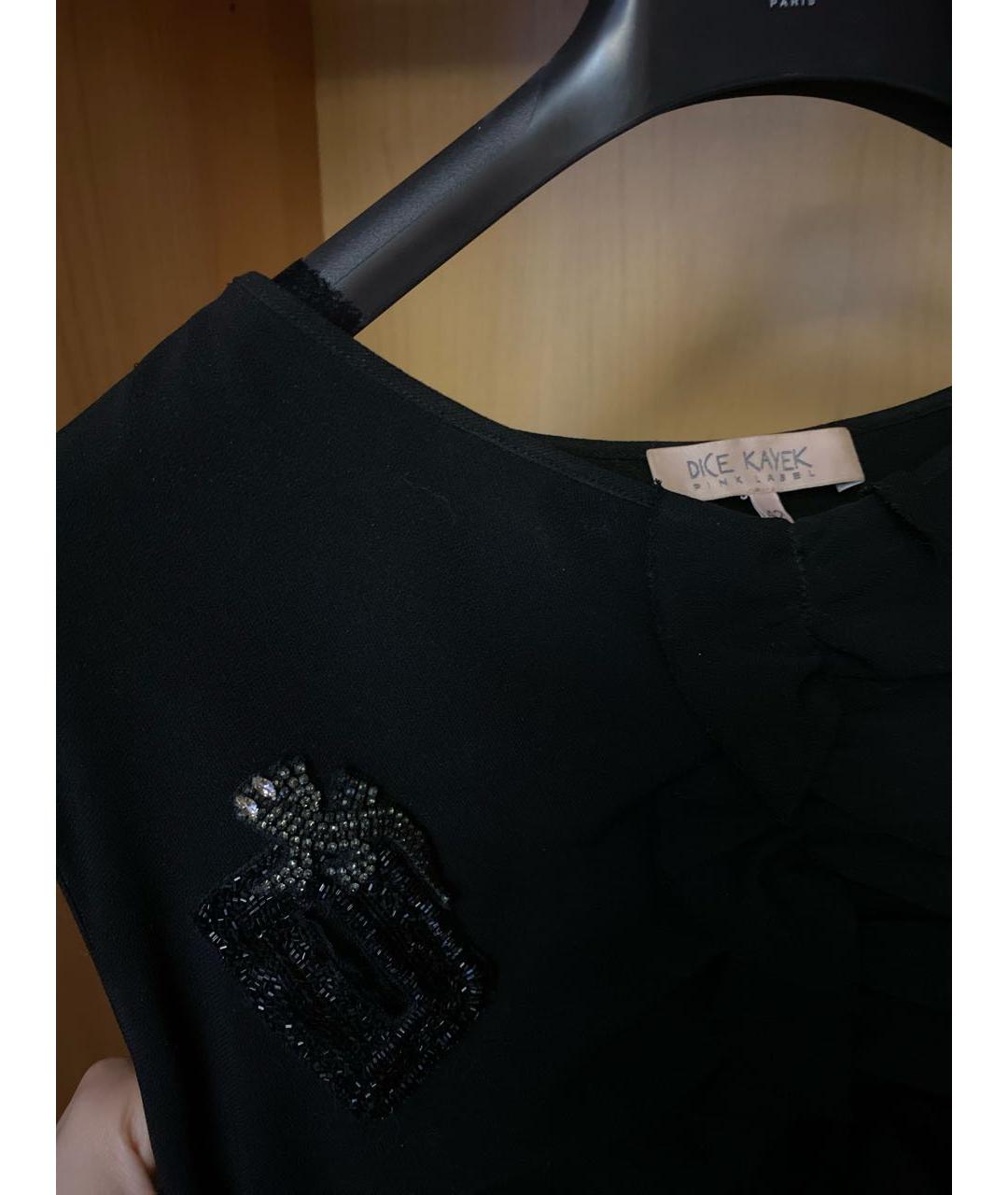 DICE KAYEK Черное полиэстеровое повседневное платье, фото 3