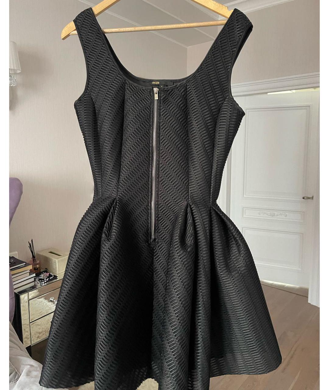 MAJE Черное коктейльное платье, фото 6
