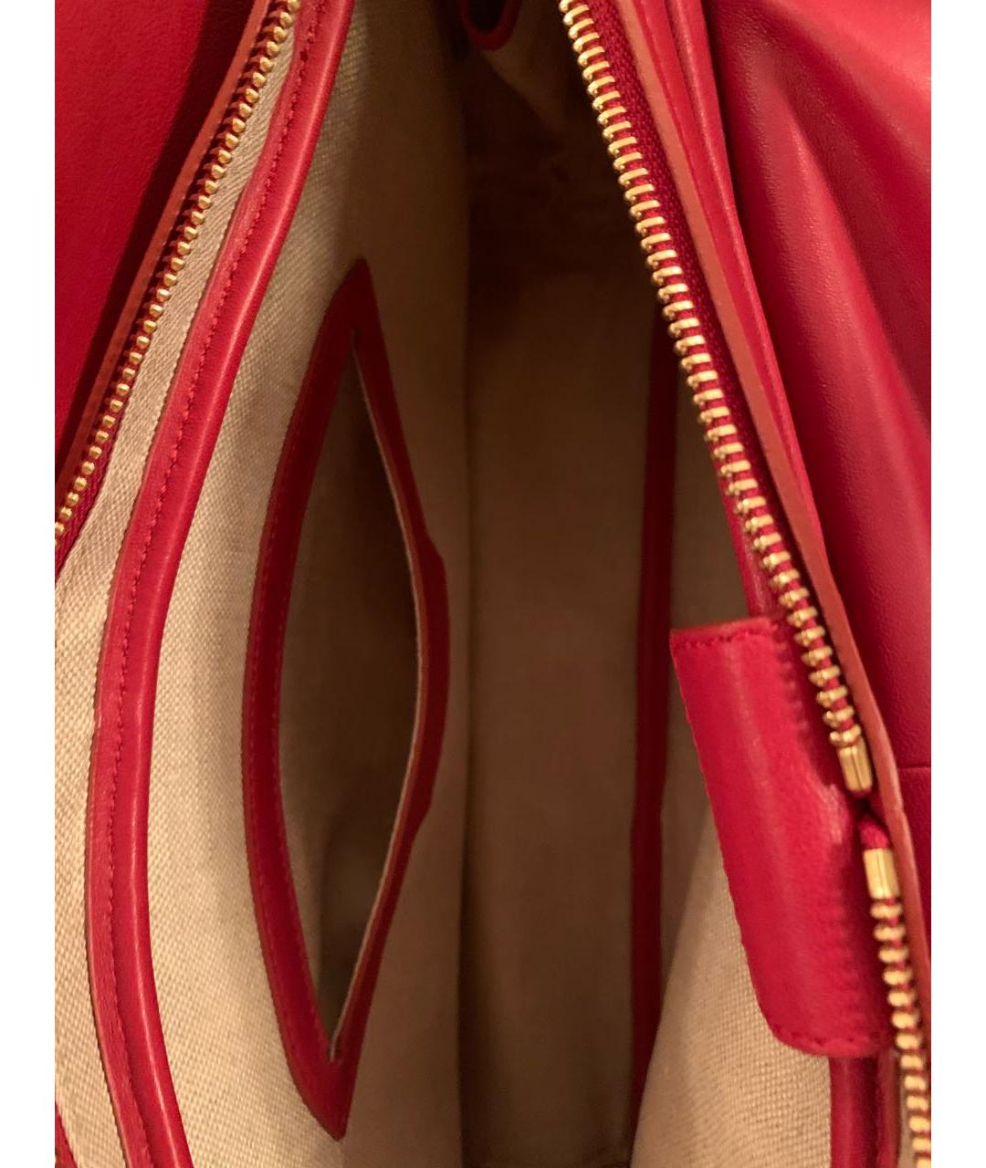 CELINE PRE-OWNED Красная кожаная сумка тоут, фото 7