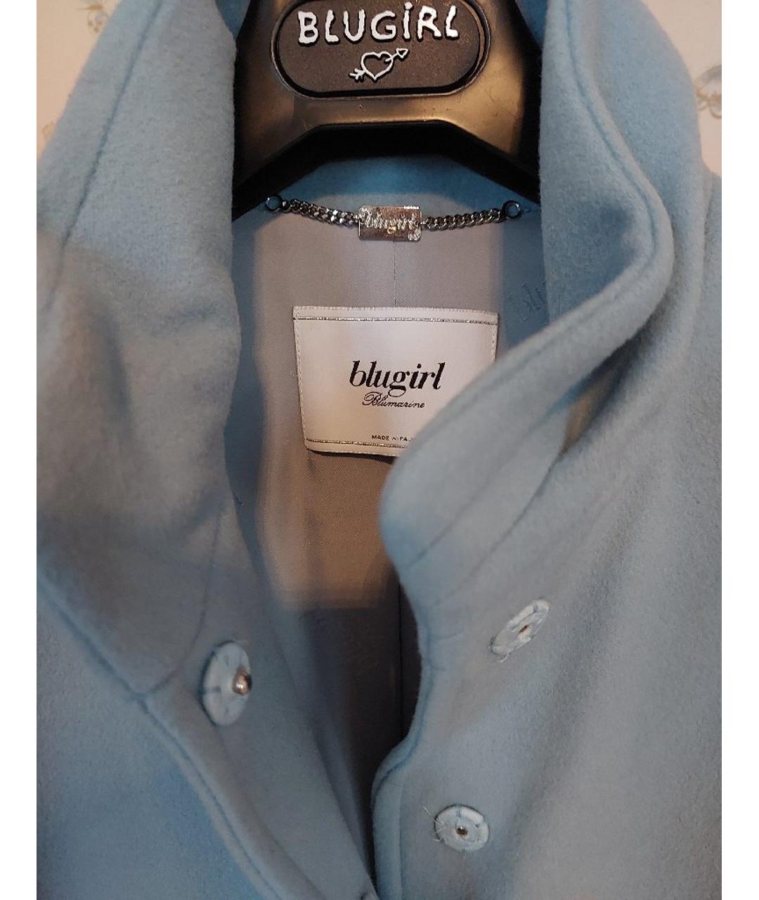 BLUGIRL Голубое шерстяное пальто, фото 3