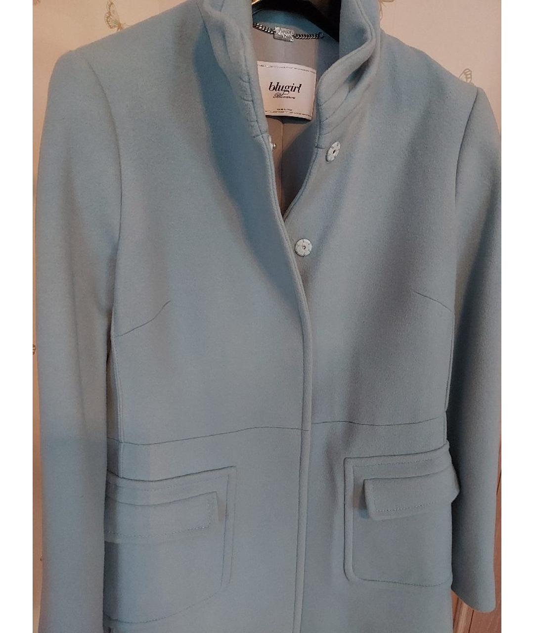 BLUGIRL Голубое шерстяное пальто, фото 4