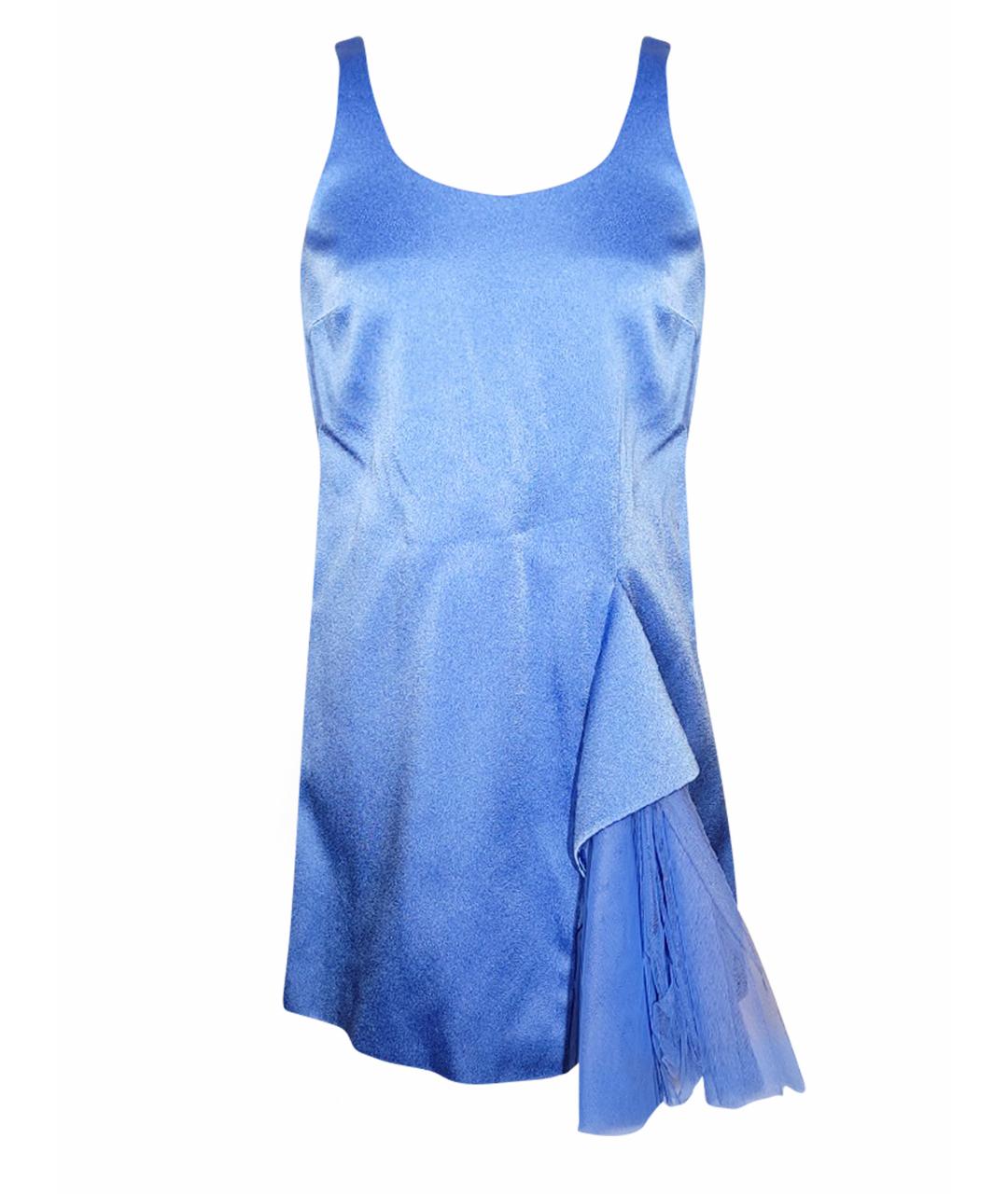 CHRISTOPHER KANE Голубое вискозное коктейльное платье, фото 1