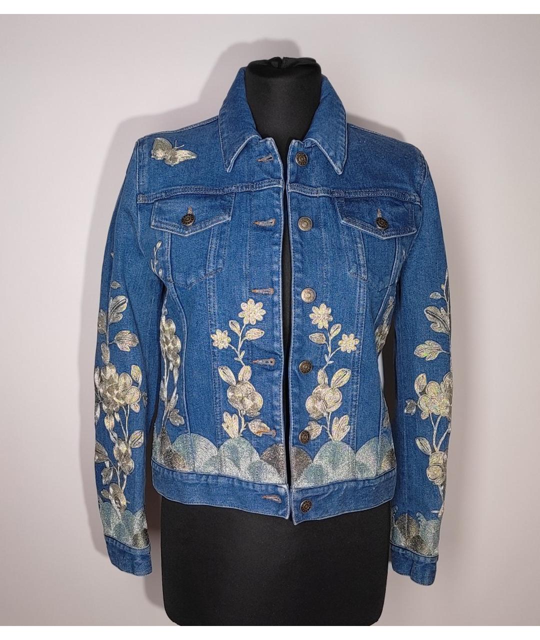 GUCCI Синяя хлопковая куртка, фото 7