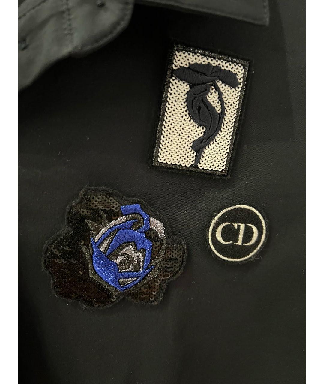 CHRISTIAN DIOR Темно-синее хлопковое повседневное платье, фото 4