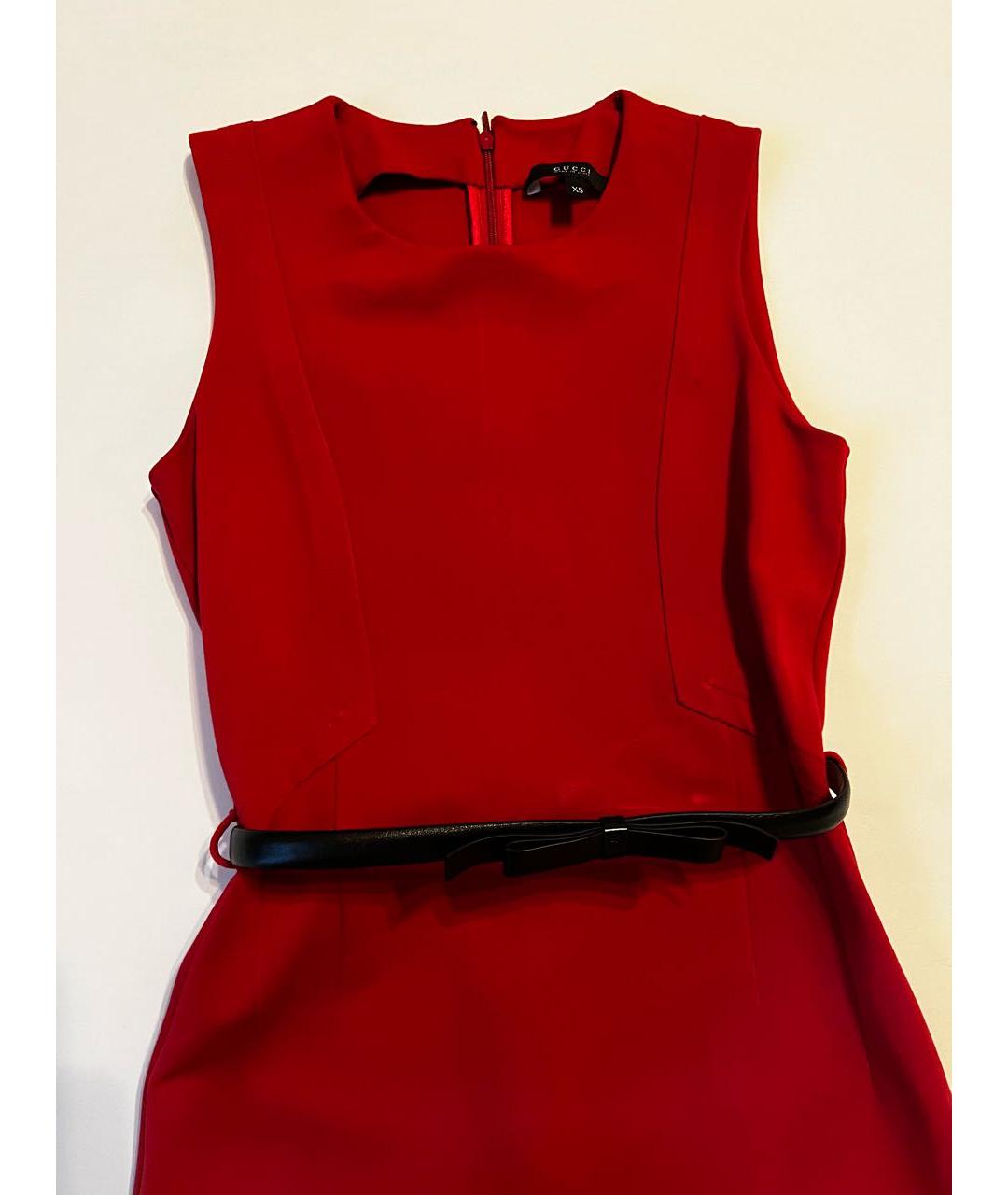 GUCCI Красное вискозное повседневное платье, фото 3