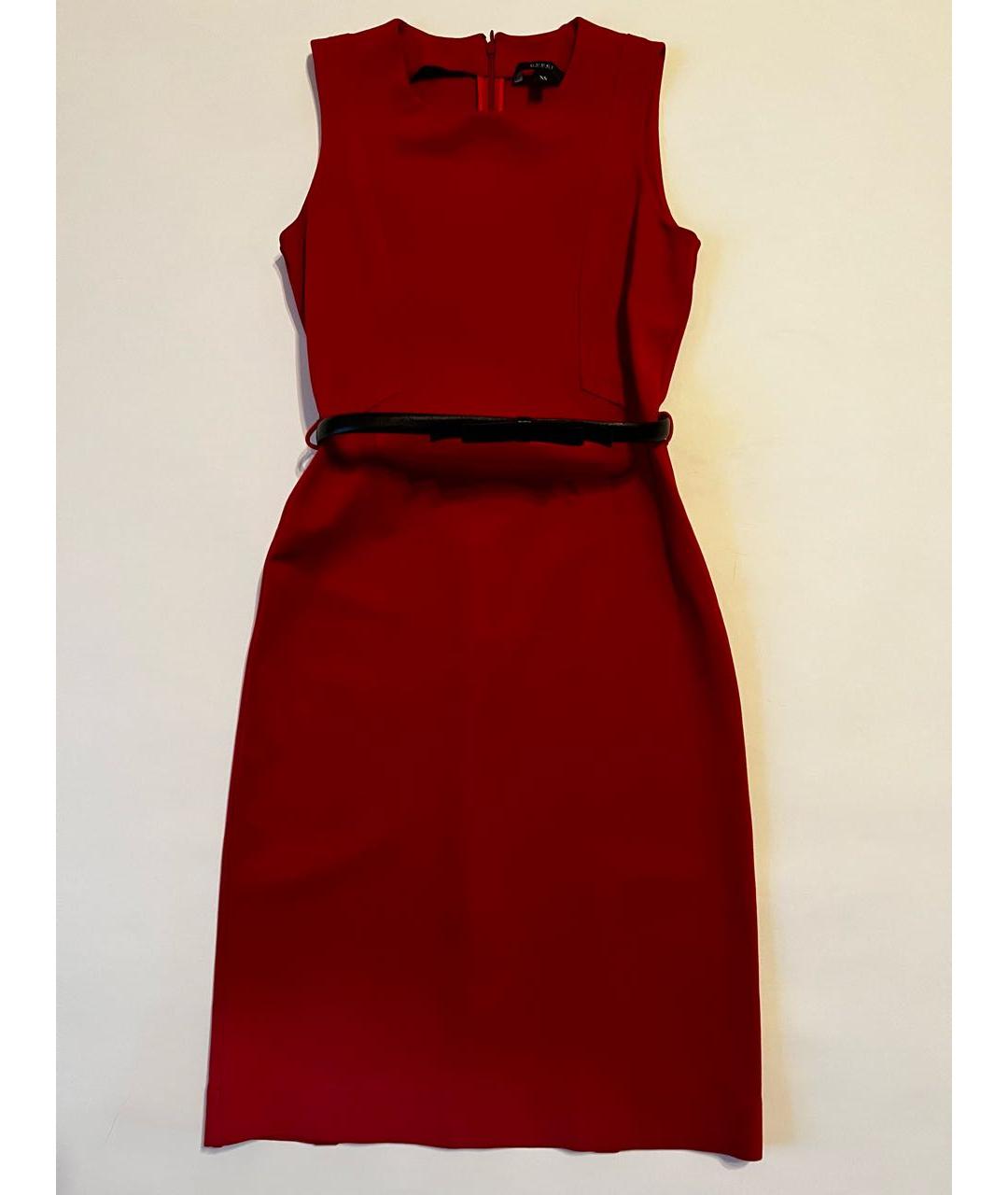 GUCCI Красное вискозное повседневное платье, фото 6