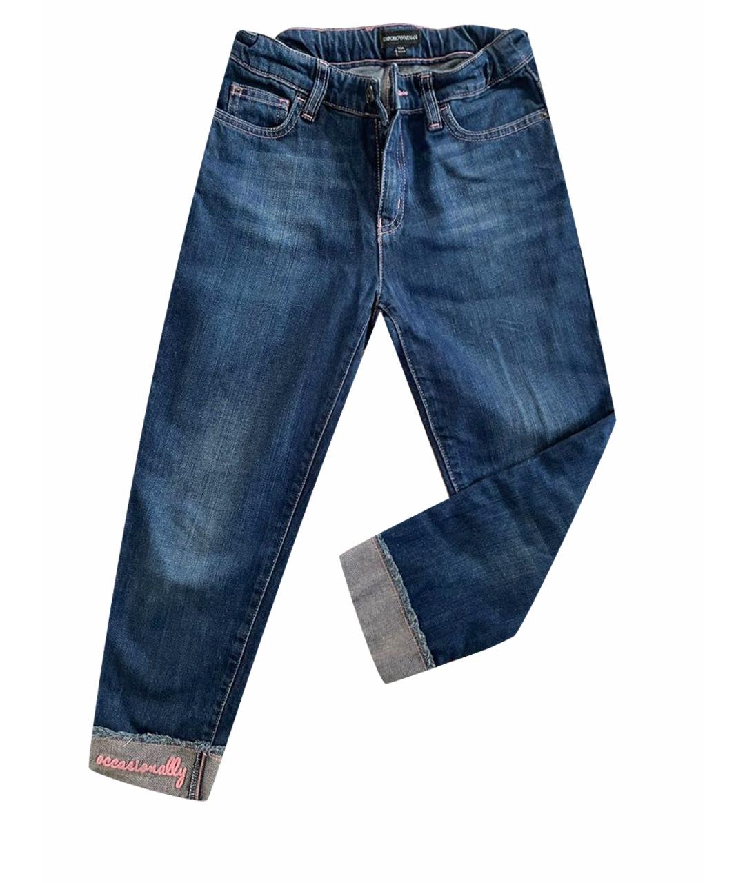 EMPORIO ARMANI Синие деним детские джинсы, фото 1