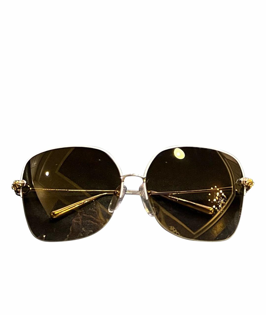 CHROME HEARTS Золотые металлические солнцезащитные очки, фото 1