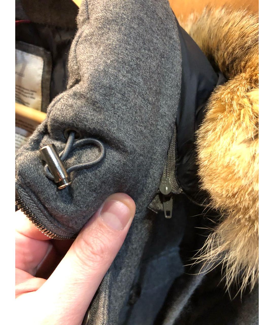 BRUNELLO CUCINELLI Серый шерстяной пуховик, фото 7