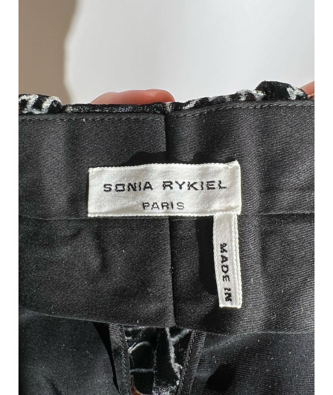 SONIA RYKIEL Черные вискозные прямые брюки, фото 4