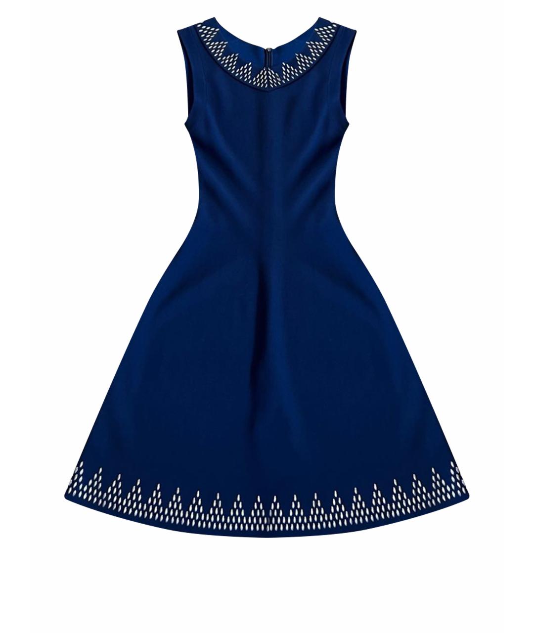 ALAIA Темно-синее вискозное повседневное платье, фото 1