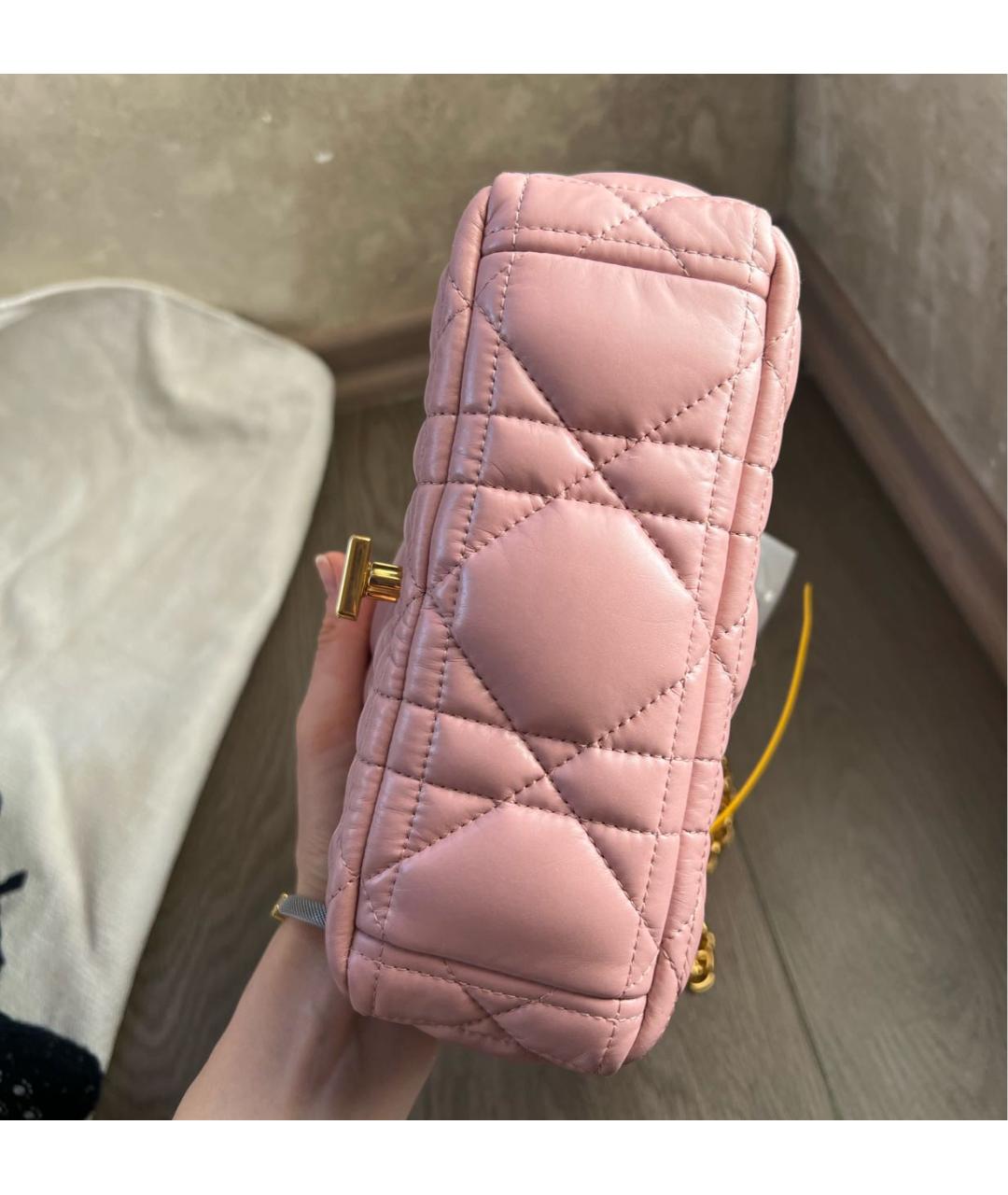 CHRISTIAN DIOR PRE-OWNED Розовая кожаная сумка через плечо, фото 3