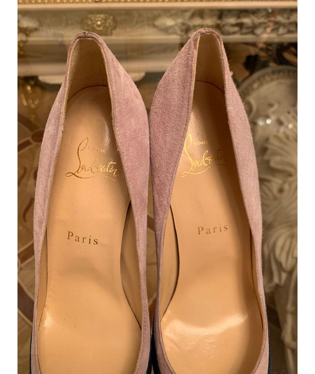 CHRISTIAN LOUBOUTIN Мульти замшевые туфли, фото 3