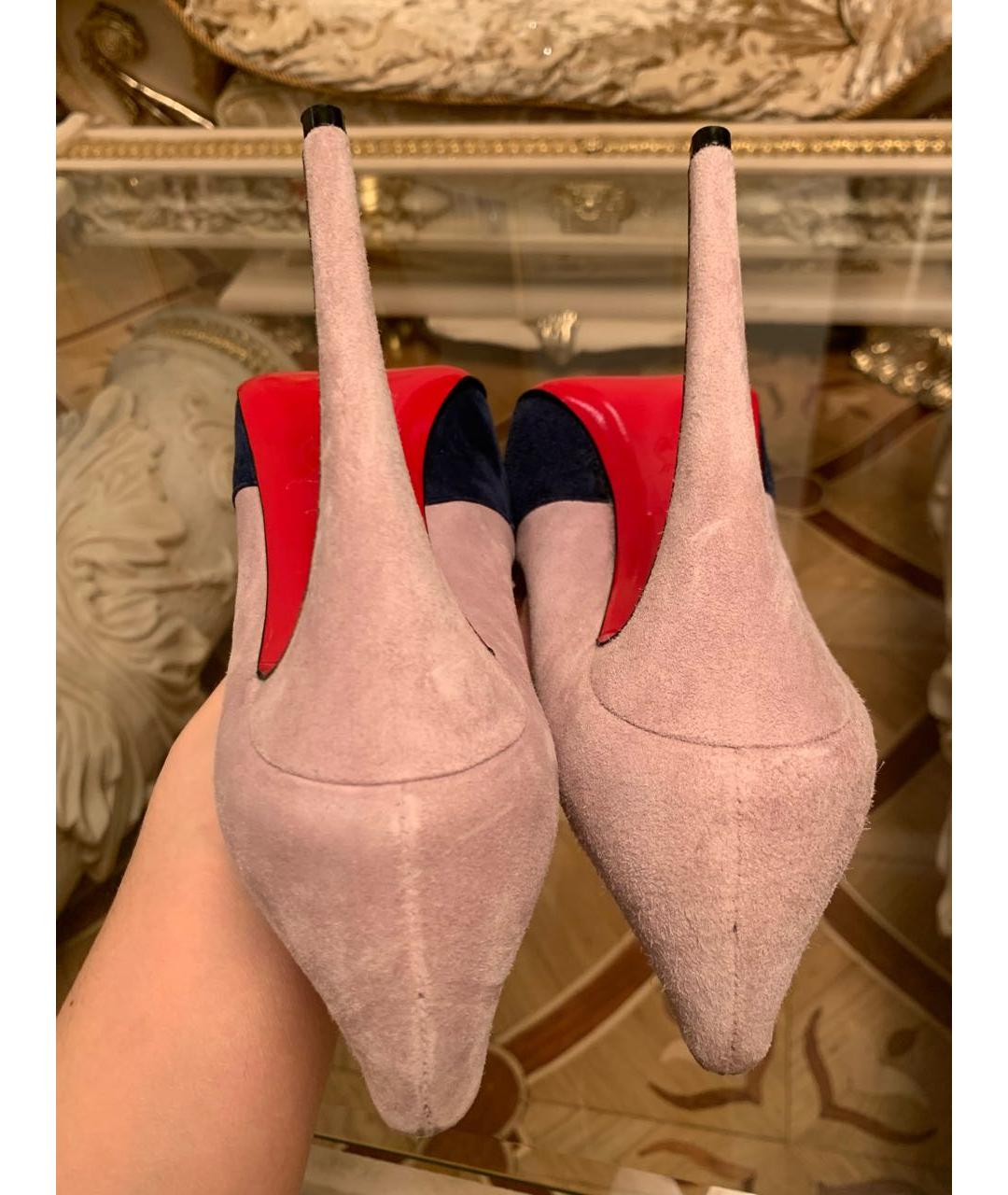 CHRISTIAN LOUBOUTIN Мульти замшевые туфли, фото 6