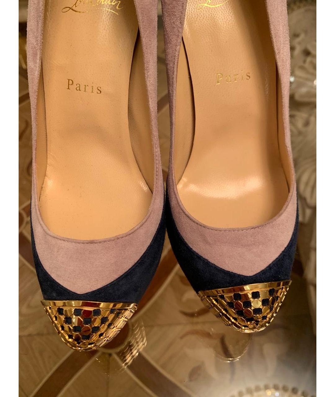 CHRISTIAN LOUBOUTIN Мульти замшевые туфли, фото 2