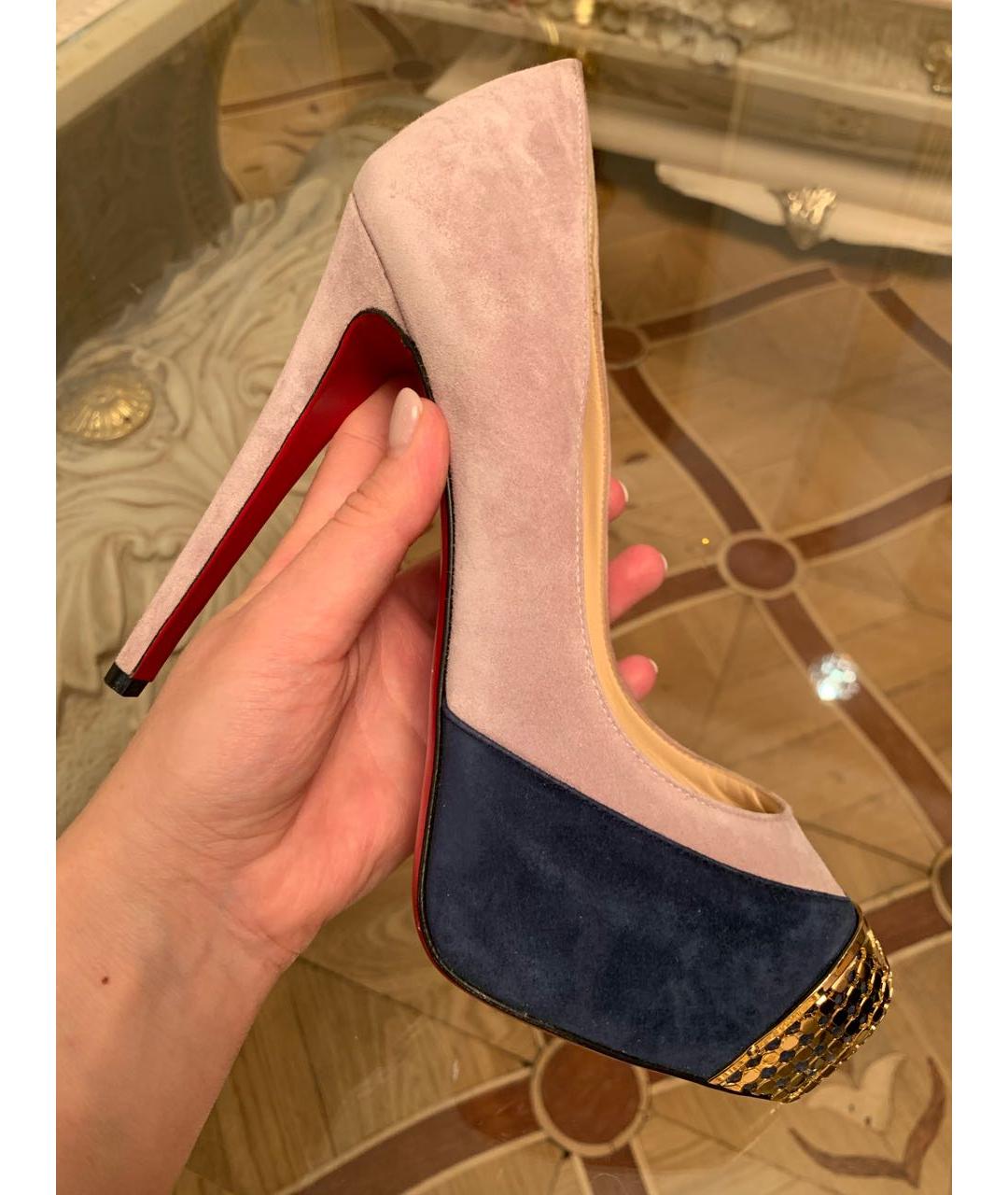 CHRISTIAN LOUBOUTIN Мульти замшевые туфли, фото 8