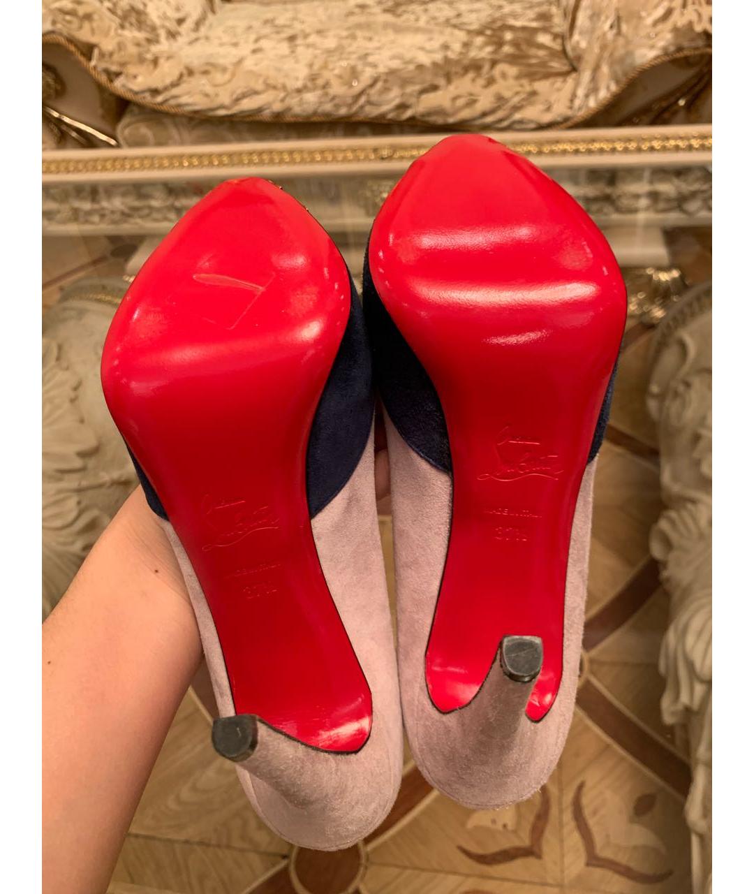 CHRISTIAN LOUBOUTIN Мульти замшевые туфли, фото 7