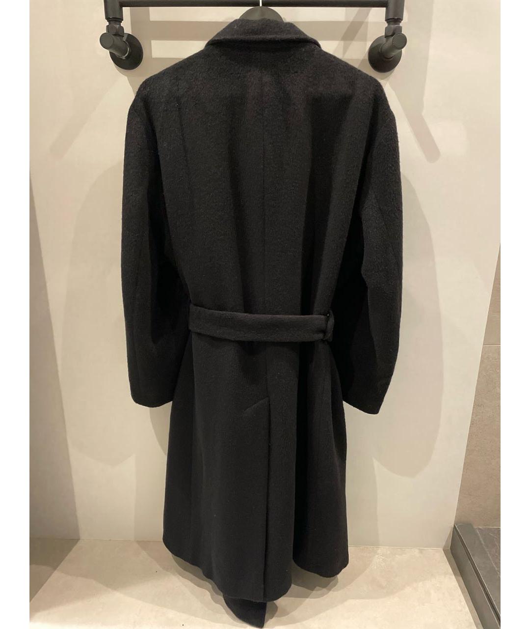 CHRISTIAN PELLIZZARI Черное шерстяное пальто, фото 2