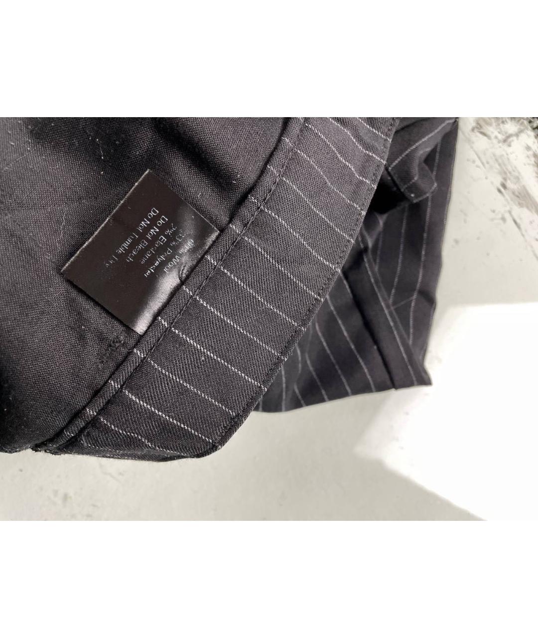 REPRESENT Черные шерстяные брюки чинос, фото 7