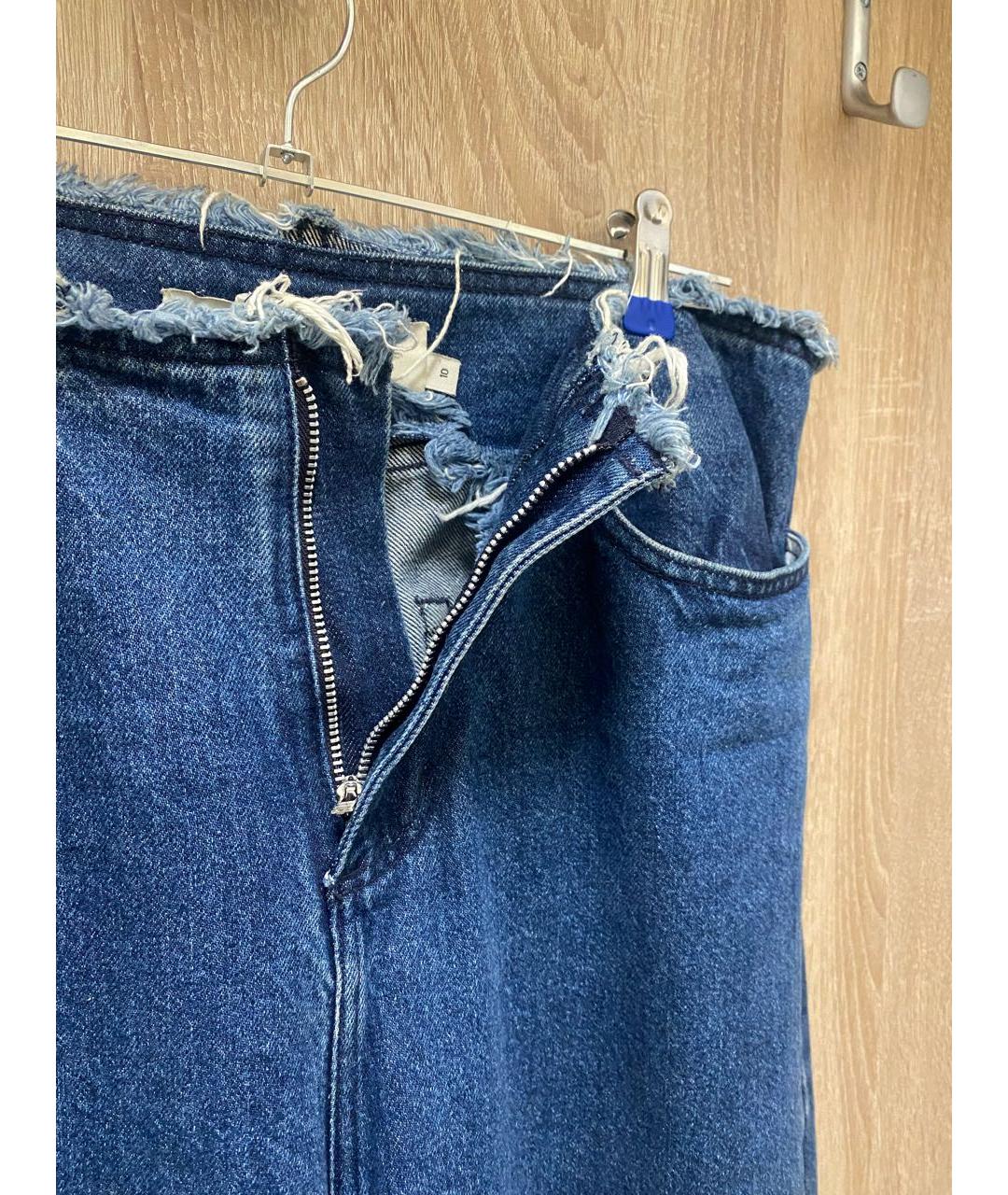 MARQUES' ALMEIDA Синие хлопковые джинсы клеш, фото 5