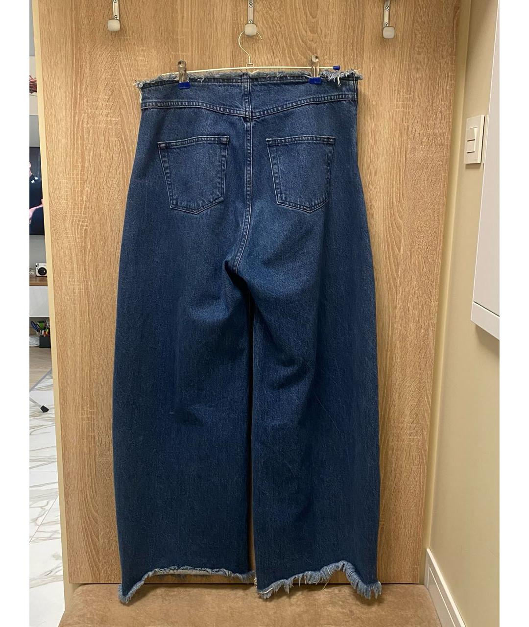 MARQUES' ALMEIDA Синие хлопковые джинсы клеш, фото 2