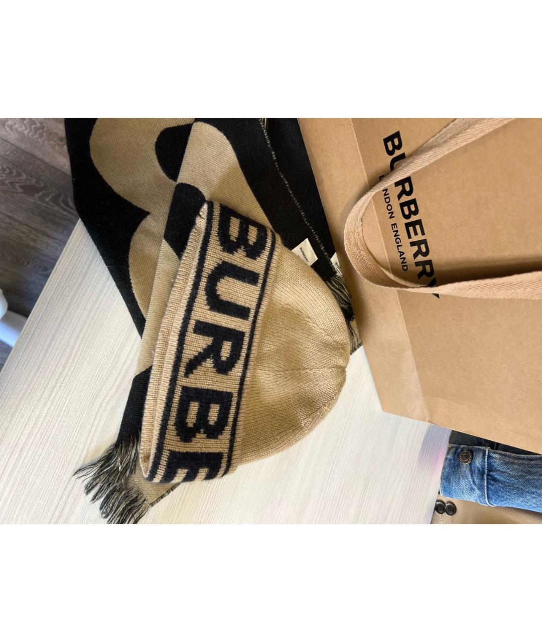 BURBERRY Коричневая кашемировая шапка, фото 4