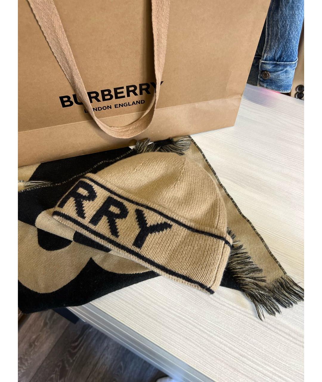 BURBERRY Коричневая кашемировая шапка, фото 2