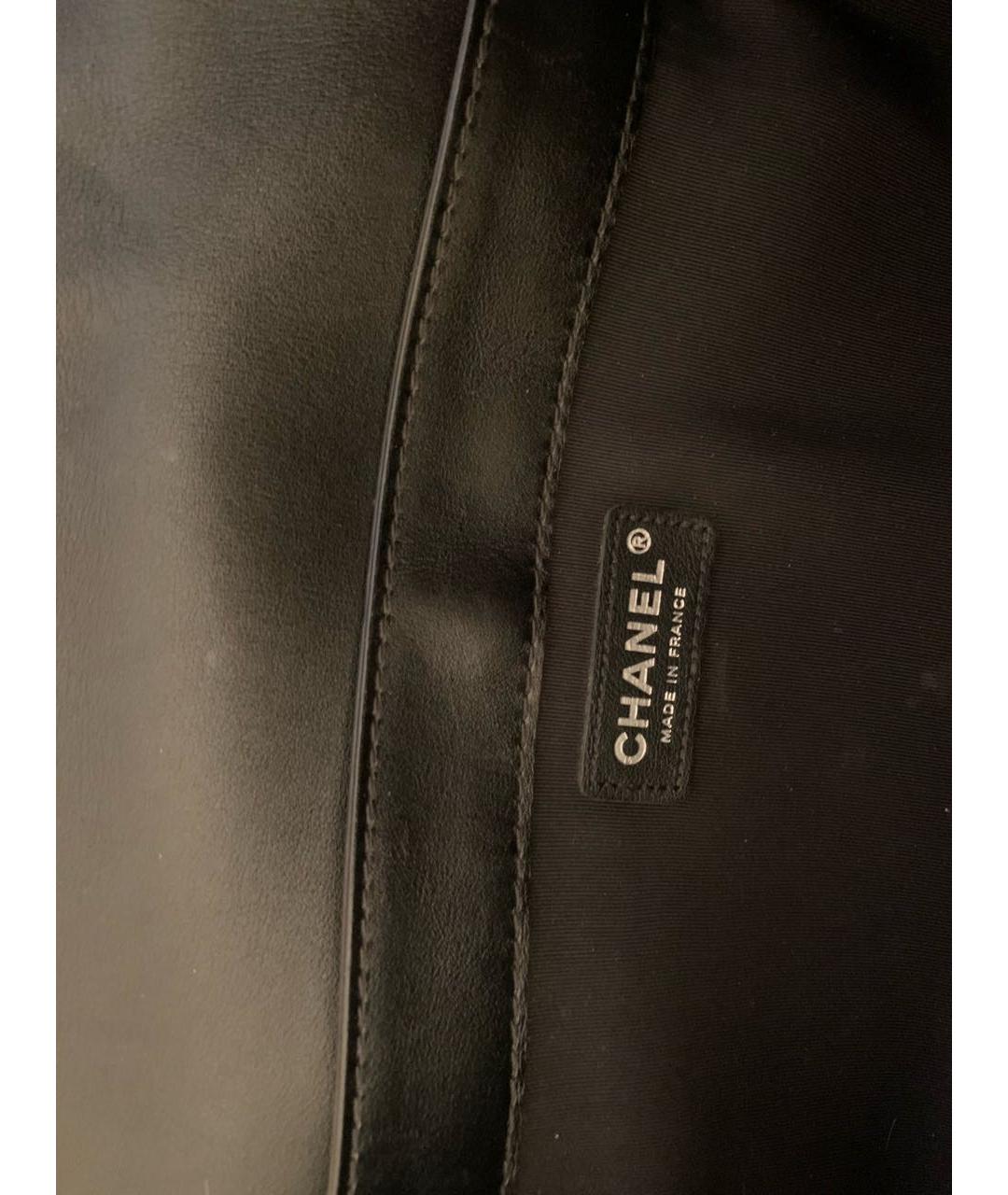 CHANEL PRE-OWNED Черная кожаная сумка через плечо, фото 6