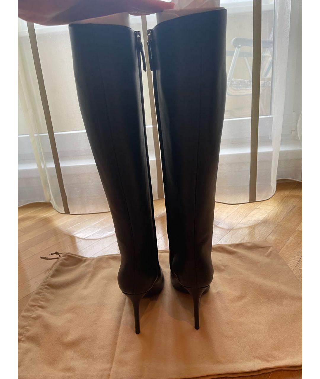 MICHAEL KORS COLLECTION Черные кожаные сапоги, фото 4