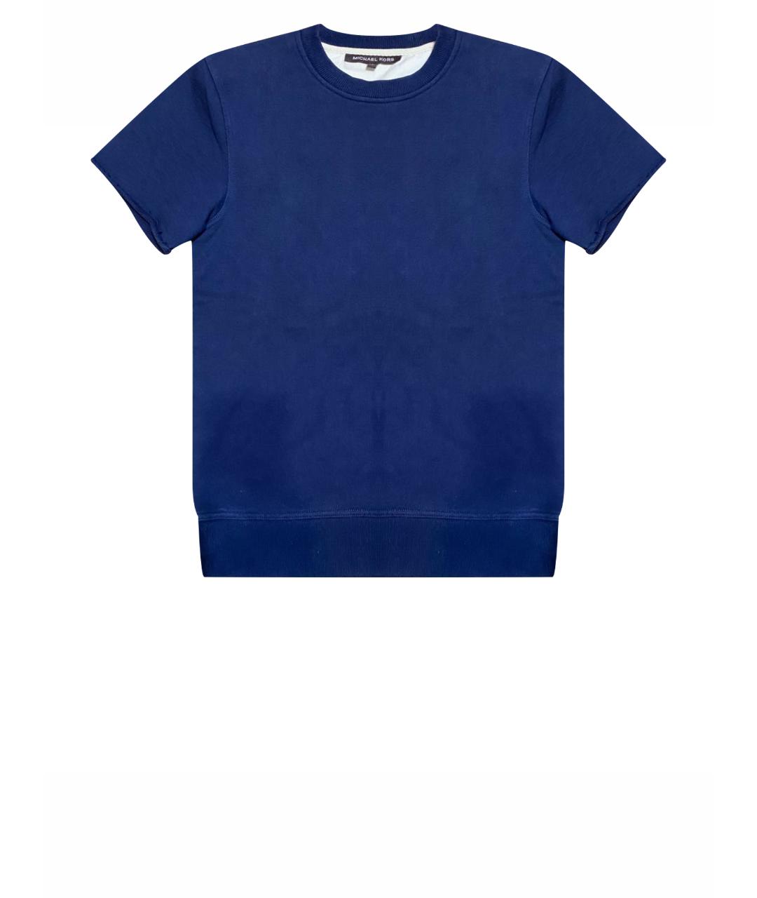 MICHAEL KORS Темно-синяя хлопковая футболка, фото 1