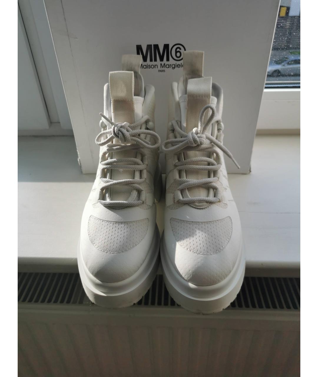 MAISON MARGIELA Белые текстильные ботинки, фото 2