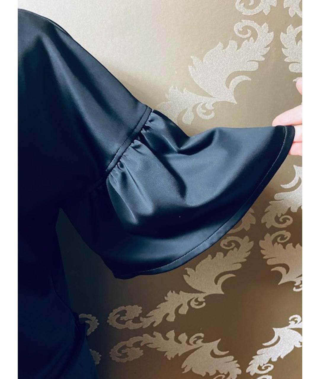 ELISABETTA FRANCHI Черная вискозная блузы, фото 3
