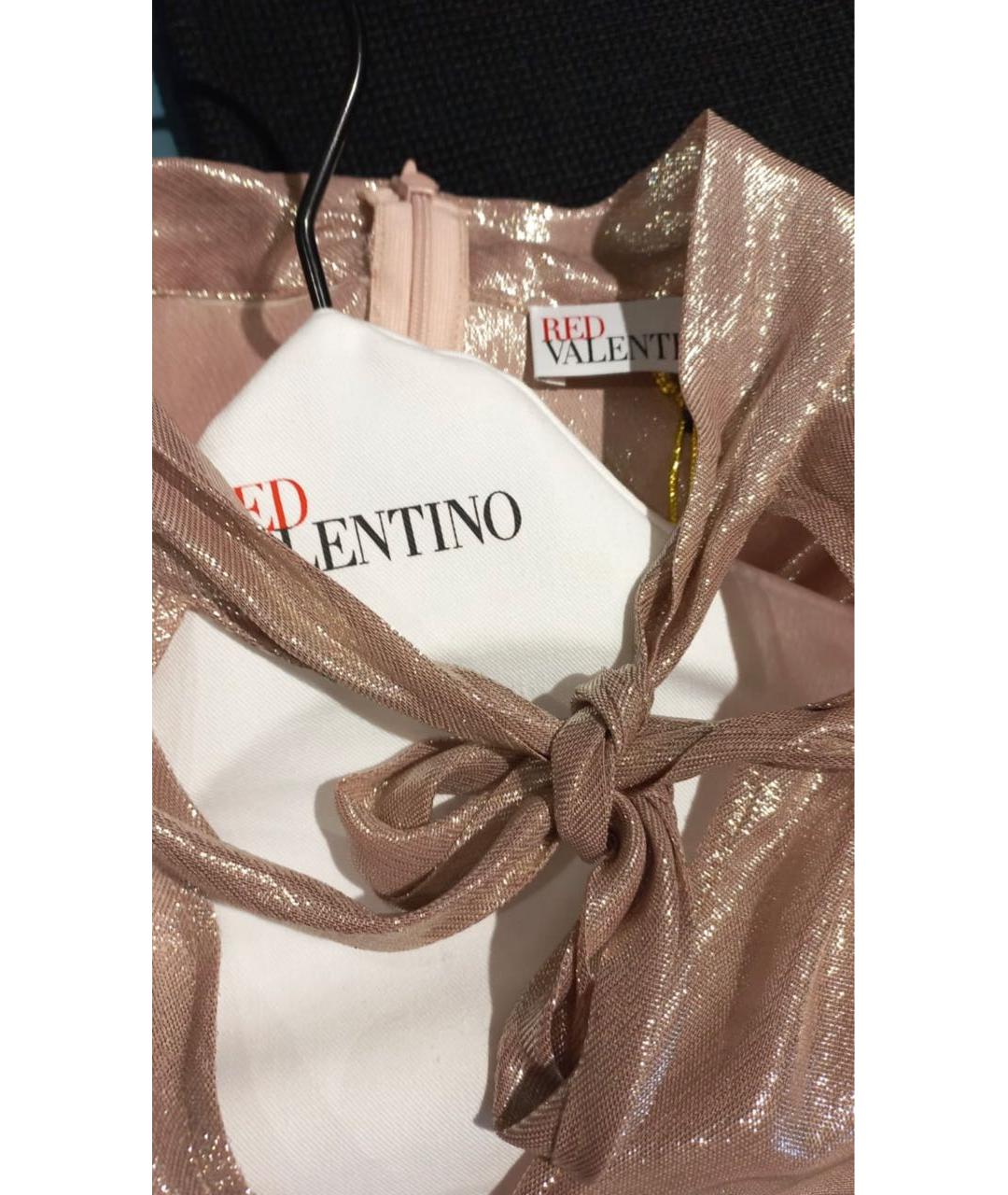 RED VALENTINO Розовое вискозное коктейльное платье, фото 5